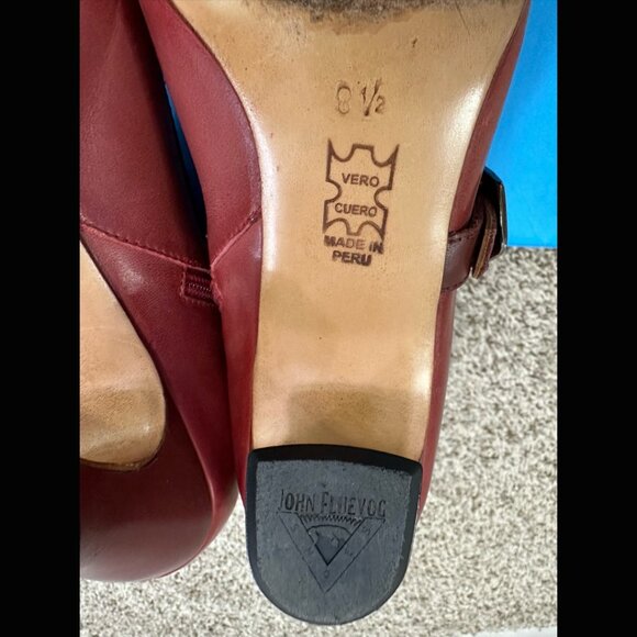 NIB John Fluevog Babylon Collection Wonder Ankle Boots Red Leather Victorian 8.5 - Picture 11 of 12